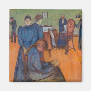 Edvard Munch - Dood in de Sickroom v2 Magneet