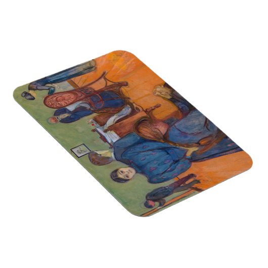 Edvard Munch - Dood in de Sickroom v2 Magneet (Rechterzijde)