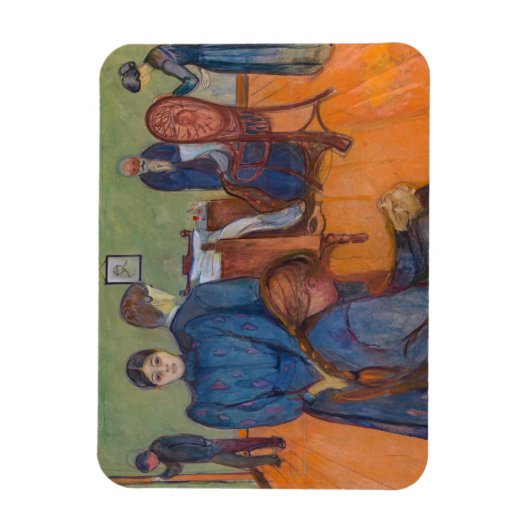 Edvard Munch - Dood in de Sickroom v2 Magneet (Verticaal)