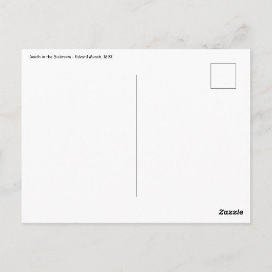 Edvard Munch - Dood in de ziekenkamer v1 Briefkaart (Achterkant)
