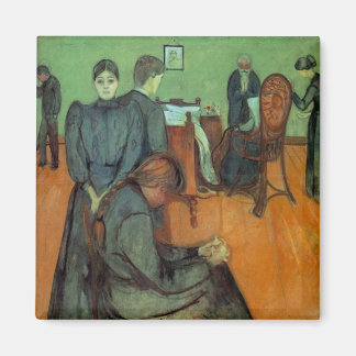 Edvard Munch - Dood in de ziekenzaal 1895 Magneet