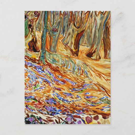 Edvard Munch - Elm Forest in het voorjaar Briefkaart (Voorkant)