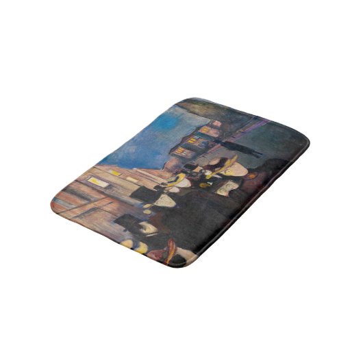 Edvard Munch - Evening op Karl Johan Street Badmat (Gekanteld)