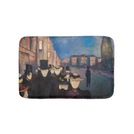 Edvard Munch - Evening op Karl Johan Street Badmat