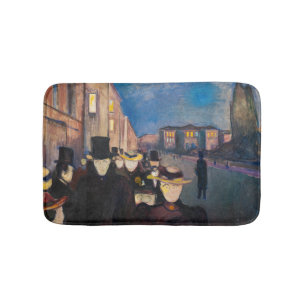 Edvard Munch - Evening op Karl Johan Street Badmat