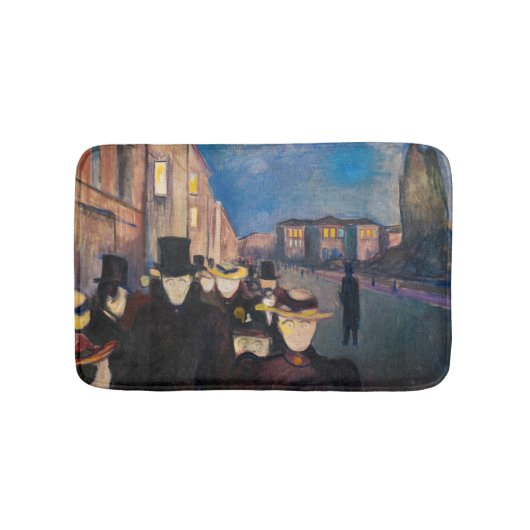 Edvard Munch - Evening op Karl Johan Street Badmat (Voorkant)