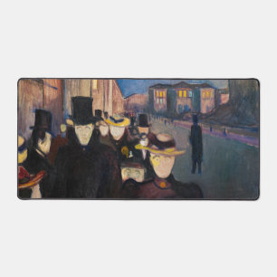 Edvard Munch - Evening op Karl Johan Street Bureaumat
