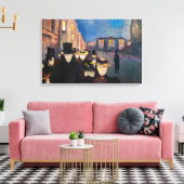 Edvard Munch - Evening op Karl Johan Street Canvas Afdruk (Insitu (Woonkamer))