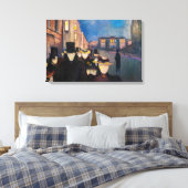 Edvard Munch - Evening op Karl Johan Street Canvas Afdruk (Insitu (Slaapkamer))