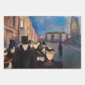 Edvard Munch - Evening op Karl Johan Street Inpakpapier Vel (Voorkant)