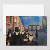 Edvard Munch - Evening op Karl Johan Street Kaart (Voorkant / Achterkant)