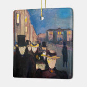 Edvard Munch - Evening op Karl Johan Street Keramisch Ornament (Links)