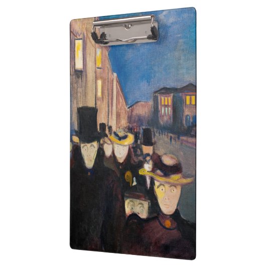 Edvard Munch - Evening op Karl Johan Street Klembord (Links)