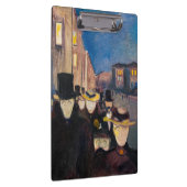 Edvard Munch - Evening op Karl Johan Street Klembord (Rechts)
