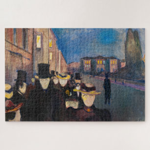 Edvard Munch - Evening op Karl Johan Street Legpuzzel
