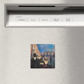 Edvard Munch - Evening op Karl Johan Street Magneet (Insitu (Vaatwasser))