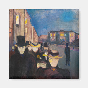 Edvard Munch - Evening op Karl Johan Street Magneet