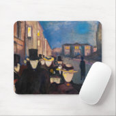 Edvard Munch - Evening op Karl Johan Street Muismat (Met muis)