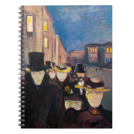Edvard Munch - Evening op Karl Johan Street Notitieboek