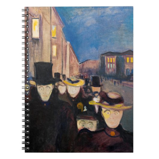 Edvard Munch - Evening op Karl Johan Street Notitieboek (Voorkant)