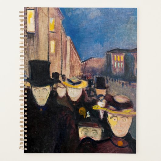 Edvard Munch - Evening op Karl Johan Street Planner (Voorkant)