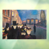 Edvard Munch - Evening op Karl Johan Street Raamsticker (Vel 3)