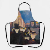 Edvard Munch - Evening op Karl Johan Street Schort (Voorkant)