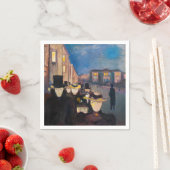 Edvard Munch - Evening op Karl Johan Street Servet (Insitu)