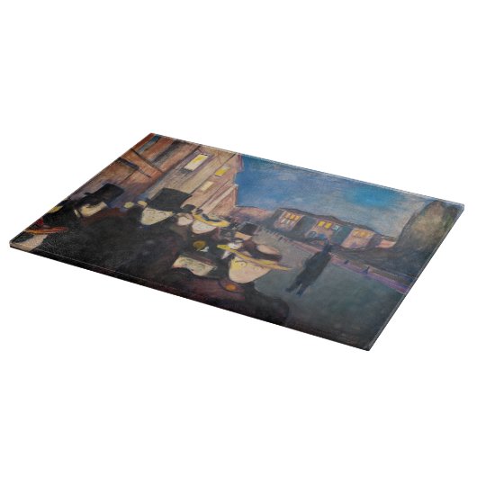 Edvard Munch - Evening op Karl Johan Street Snijplank (Hoek)