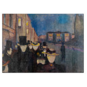 Edvard Munch - Evening op Karl Johan Street Snijplank (Voorkant)
