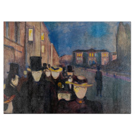 Edvard Munch - Evening op Karl Johan Street Snijplank
