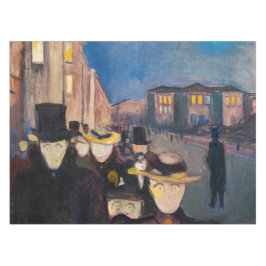 Edvard Munch - Evening op Karl Johan Street Tafelkleed