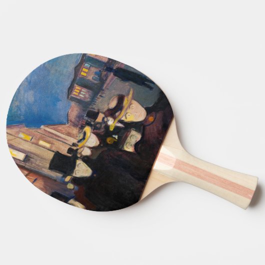 Edvard Munch - Evening op Karl Johan Street Tafeltennisbatje (Zijkant)