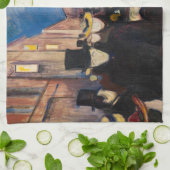 Edvard Munch - Evening op Karl Johan Street Theedoek (Gevouwen)