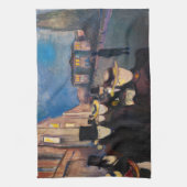 Edvard Munch - Evening op Karl Johan Street Theedoek (Verticaal)