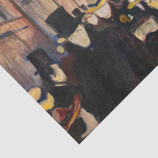Edvard Munch - Evening op Karl Johan Street Tissuepapier (Detail)