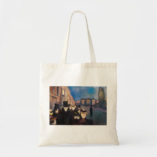 Edvard Munch - Evening op Karl Johan Street Tote Bag (Voorkant)