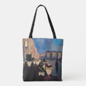 Edvard Munch - Evening op Karl Johan Street Tote Bag (Achterkant)