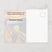 Edvard Munch - Gelukkig Nieuwjaar uit de roos Briefkaart (Achterkant)