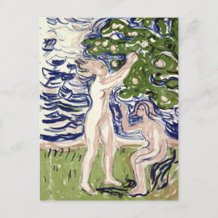 Edvard Munch Girls die appels schoppen Briefkaart