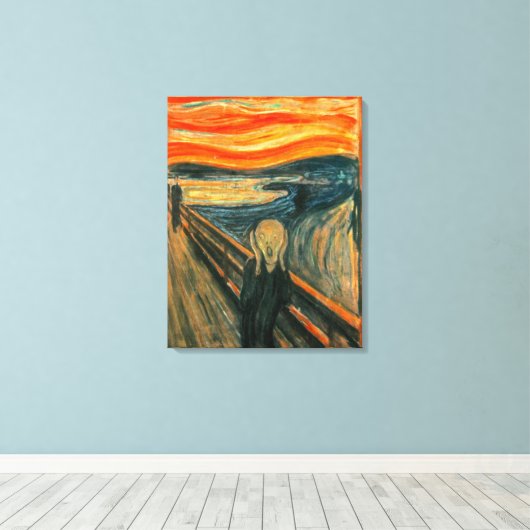 EDVARD MUNCH - Het beeldscherm van 1893 Canvas Afdruk (Insitu (Houten vloer))