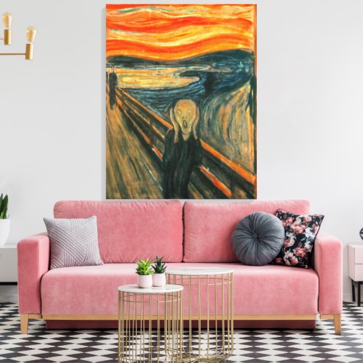 EDVARD MUNCH - Het beeldscherm van 1893 Canvas Afdruk (Insitu (Woonkamer))