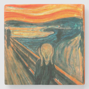 EDVARD MUNCH - Het beeldscherm van 1893 Stenen Onderzetter