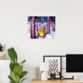 Edvard Munch het gele log Poster (Thuiskantoor)
