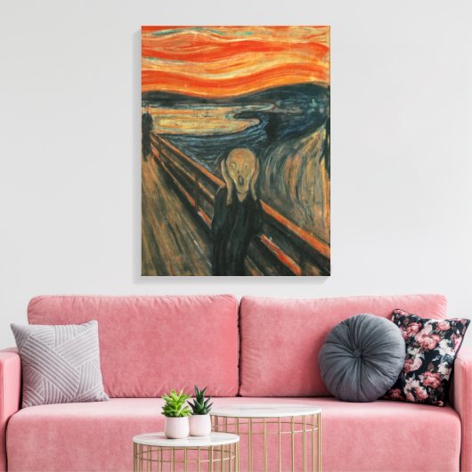 Edvard Munch - Het scherm Canvas Afdruk (Insitu (Woonkamer))