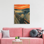 Edvard Munch - Het scherm Canvas Afdruk (Insitu (Woonkamer))