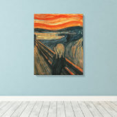 Edvard Munch - Het scherm Canvas Afdruk (Insitu (Houten vloer))