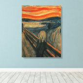 Edvard Munch - Het scherm Canvas Afdruk (Insitu (Houten vloer))