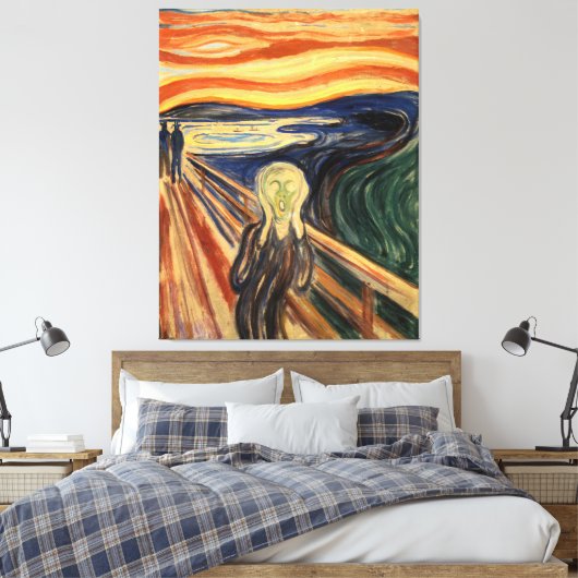 Edvard Munch het schermasterstuk schilderen Canvas Afdruk (Insitu (Slaapkamer))
