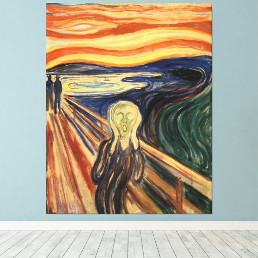 Edvard Munch het schermasterstuk schilderen Canvas Afdruk (Insitu (Houten vloer))